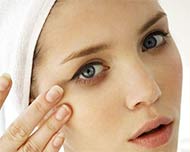 la peau autour des yeux